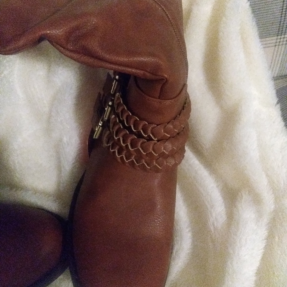 Xoxo Marcus Tall Riding Boots - TAN Size: 6M - Picture 2 of 5